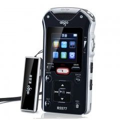 爱国者 录音笔16G 无线麦50米高清远距无损音乐播放 黑色 R5577