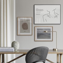 国产 守候幸福 北欧风格卧室装饰画 现代简约床头挂画客厅组合壁画线条