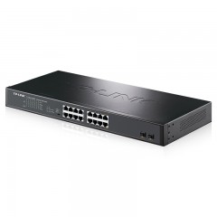 TP-Link 全千兆16口PoE交换机VLAN监控48V供电模块SFP TL-SG1218PE