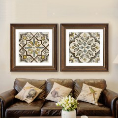 国产 壁画美式装饰画墙上装饰创意墙饰客厅简美挂饰卧室墙贴画墙画挂画