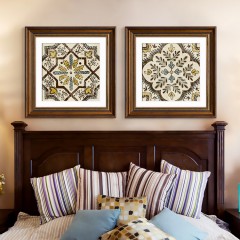 国产 壁画美式装饰画墙上装饰创意墙饰客厅简美挂饰卧室墙贴画墙画挂画