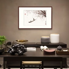 国产 现代新中式卧室床头书房挂画国画餐厅装饰画