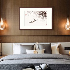 国产 现代新中式卧室床头书房挂画国画餐厅装饰画