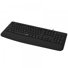 雷柏 键盘 有线游戏办公家用商务笔记本电脑单键盘防水设计 nk1900