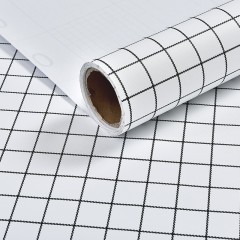 国产 墙纸墙面壁纸格子方块背带胶