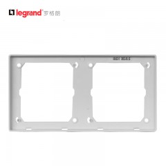 罗格朗 开关插座面板墙壁连体面板逸景二位连体边框2连体两连体