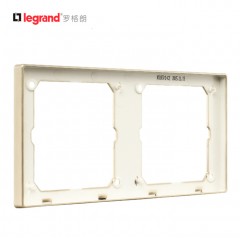 罗格朗 开关面板86型墙壁开关插座面板仕典金色二位连体边框