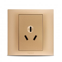 罗格朗 三孔16a空调专用插座面板家用电热水器大功率墙壁16安