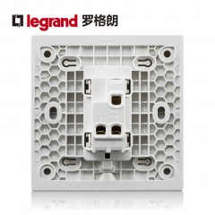 罗格朗 大面板家用单开双控1开一位单联一灯双控开关86型墙壁