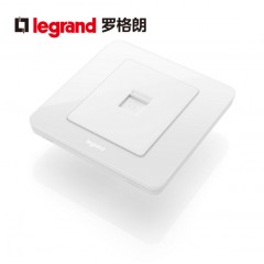 罗格朗 开关插座面板逸典圆一位单电话语音86型 单口语音电话插座