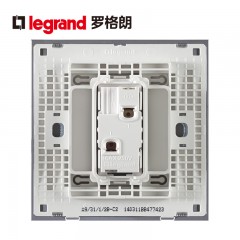 罗格朗 开关插座尚韵缎沙金一位单极开关一开单控面板 单开
