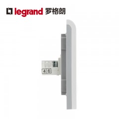 罗格朗 开关插座品牌86型K5雅白一位电话插座面板