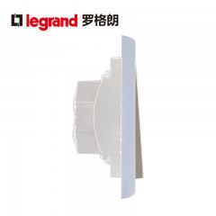 罗格朗 开关插座 尚韵系列缎沙金单开双控荧光面板 一开双控荧光