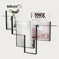 国产 北欧简约现代铁艺壁挂书架杂志架墙壁报刊架书报架报纸架