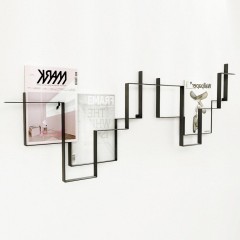 国产 北欧简约现代铁艺壁挂书架杂志架墙壁报刊架书报架报纸架