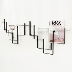 国产 北欧简约现代铁艺壁挂书架杂志架墙壁报刊架书报架报纸架