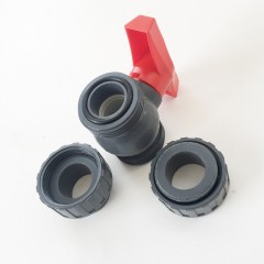 国产 给水PVC活接球阀20/25/32/40/50/63/75/90/110双活接油令阀门4寸