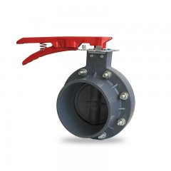 国产 PVC法兰蝶阀给水承插对75/90/110/160给水阀门4寸免法兰3寸6寸管