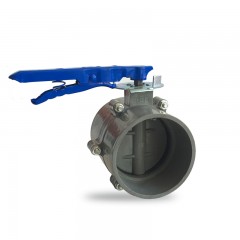 国产 PVC法兰蝶阀给水承插对75/90/110/160给水阀门4寸免法兰3寸6寸管