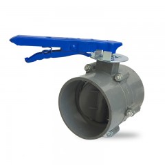 国产 PVC法兰蝶阀给水承插对75/90/110/160给水阀门4寸免法兰3寸6寸管