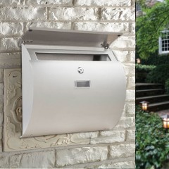 国产 信报箱欧式别墅室外挂墙防雨意见箱带锁信箱304不锈钢加厚信件箱