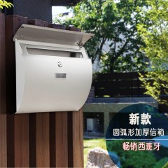 国产 信报箱欧式别墅室外挂墙防雨意见箱带锁信箱304不锈钢加厚信件箱
