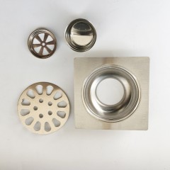 国产 卫生间地漏 不锈钢地漏 防堵防臭漏水 正方形地漏 可取盖子