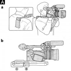 国产 可折叠索尼专业VCT-SP2BP肩托架PMW-EX1R Z5C NX5C摄像机肩托支架