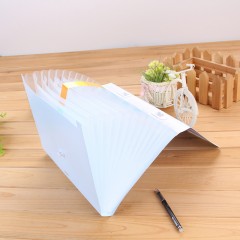 得力 A4风琴包手提试卷夹多层文件夹票据袋收纳公文包资料包13格收纳盒分类文件包大容量文件袋