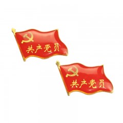 国产 10枚装中国共产党党徽标准型党员胸徽章磁铁扣胸章吸铁石别针大号