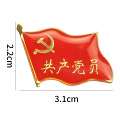 国产 10枚装中国共产党党徽标准型党员胸徽章磁铁扣胸章吸铁石别针大号