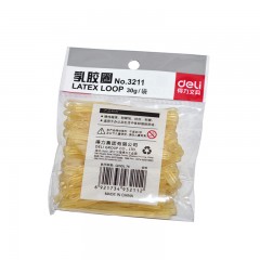 得力 3211乳胶圈 橡皮筋 牛皮筋（30g/袋） 100只/袋