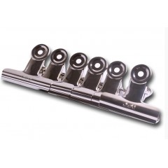 得力 6#圆形铁票夹9526 报刊资料整理夹子 钢夹 银色 6个装19mm