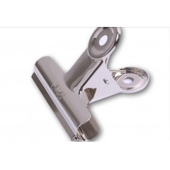 得力 2#圆形铁票夹9522 报刊资料整理夹子 钢夹 银色 6个装64mm