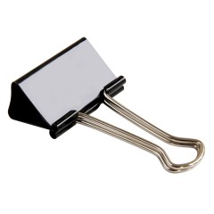 得力 9541黑色长尾夹 大号票夹 燕尾夹 票据夹 50mm夹子 12只/盒