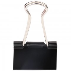 得力 8563黑色长尾夹32mm学生试卷装订夹票据夹燕尾夹夹子文具