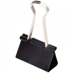 得力 8563黑色长尾夹32mm学生试卷装订夹票据夹燕尾夹夹子文具