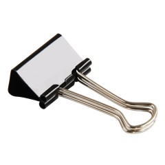 得力 25mm黑色长尾票夹票夹燕尾夹学习办公用品金属票夹子