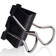 得力 15mm 6号黑色长尾票夹子票夹燕尾夹办公用品小金属票夹