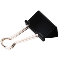 得力 32mm-3号黑色长尾票夹燕尾夹学习办公用品金属票夹子