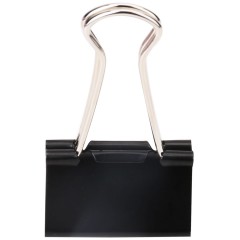 得力 32mm-3号黑色长尾票夹燕尾夹学习办公用品金属票夹子