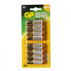 GP超霸 5号8节碱性电池高能 五号无汞干电池AA
