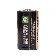 白象 碱性电池 2号2粒耐用型  LR14 C