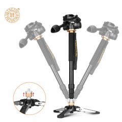 轻装时代 独脚架专业摄影摄像机单反相机便携阻尼云台单脚架 Q158