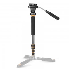 轻装时代 单反相机单脚架液压云台摄影摄像机碳纤维独脚架 Q188C