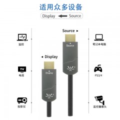 野花 光纤hdmi线2.0a电视高清线4K 60hz发烧级电脑投影功放ARC数据连接线 20米 OH01