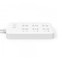 小米 插线板6孔位基础版usb多功能家用接线板多孔电源插座插排