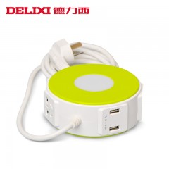 德力西 多功能usb插座充电魔方电源转换器排插插线板家用创意插排 CD98U-AK4XD