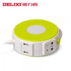 德力西 多功能usb插座充电魔方电源转换器排插插线板家用创意插排 CD98U-AK4XD