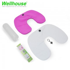 Wellhouse 充气枕U型枕舒适办公室出差快速充气便携吹气颈椎护颈枕飞机枕脖